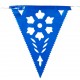 Large bunting with triangular pennants
