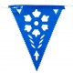 Large bunting with triangular pennants