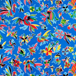 Royal Blue Otomi Oilcloth