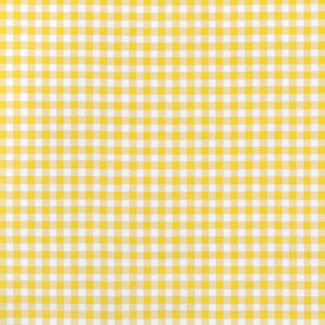 Yellow Gingham oilcloth