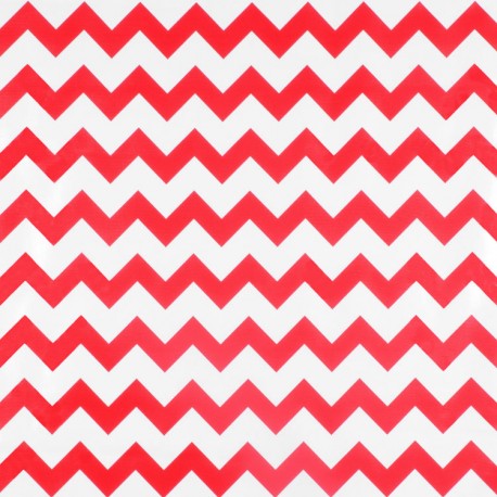 Red Zigzag oilcloth