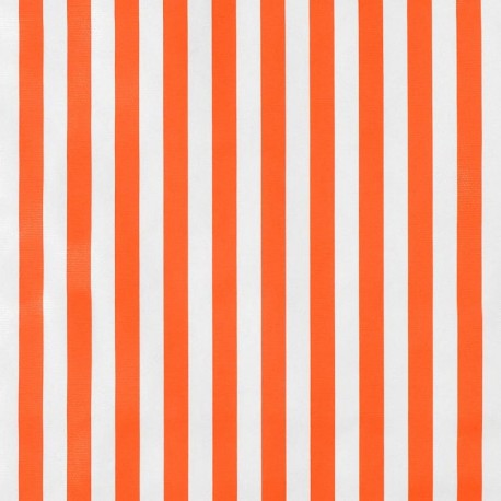 Orange Rayas oilcloth