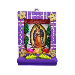 Petite niche Vierge de Guadalupe Violet