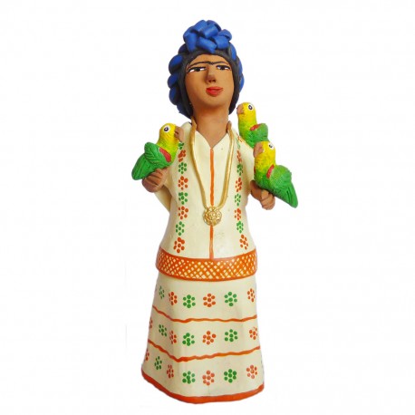 Figura Frida con Loros