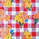Red Claveles oilcloth