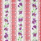 Red Gingham and flowers oilcloth