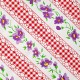 Red Gingham and flowers oilcloth