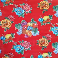 Red Limones oilcloth