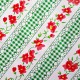 Green Gingham and flowers oilcloth