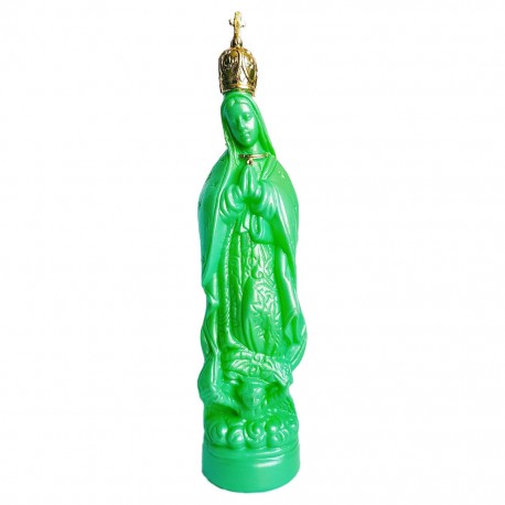Botella Virgen de Guadalupe Verde