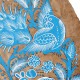 Pintura Otomi Animales Azul