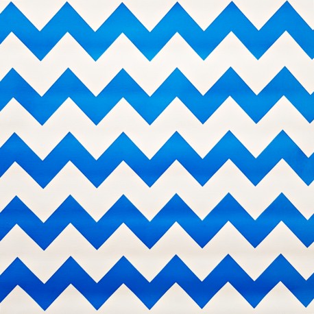 Blue Zigzag oilcloth