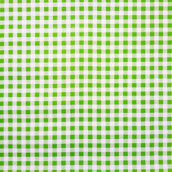 Green Gingham oilcloth