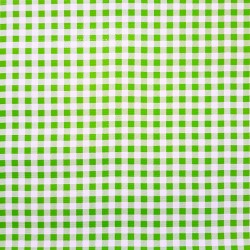 Green Gingham oilcloth
