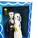 Caja de calaveras Los novios Azul