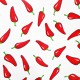 Oilcloth Chiles White