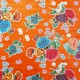 Orange Crisantemos oilcloth