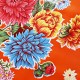 Orange Crisantemos oilcloth