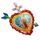 Corazón pintado de la Virgen de Guadalupe