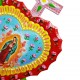 Corazón pintado de la Virgen de Guadalupe