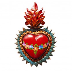 Coeur sacré Couronne de fleurs