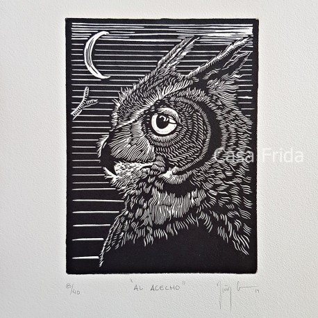 Al Acecho Linocut