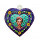 Coeur peint Frida Kahlo Turquoise