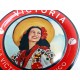Glass coaster from Mexican beer Victoria, Retro Pinup