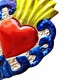 Coeur sacré avec bordure Bleu