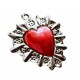 Flowery halo Tin sacred heart