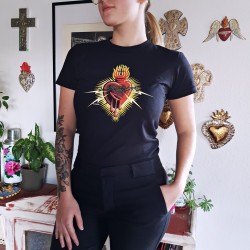 T-shirt femme Electric heart