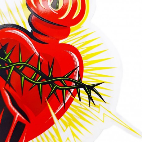 Electric heart sticker  high quality religious icon  casa frida