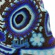 Grand crâne mexicain Huichol Bleu