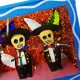 Cajita de calaveras Mariachis Azul