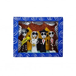 Cajita de calaveras Boda Azul