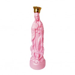 Botella Virgen de Guadalupe pequeña Rosa