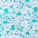 Turquoise Flores oilcloth