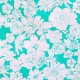 Turquoise Flores oilcloth