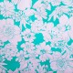 Turquoise Flores oilcloth
