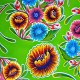 Green Dulce flor oilcloth