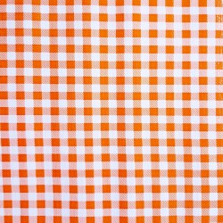 Orange Gingham oilcloth