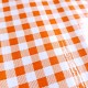 Orange Gingham oilcloth
