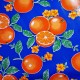 Blue Naranjas Oilcloth