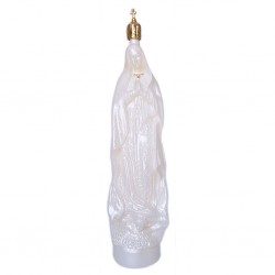 Large white Virgin of Guadalupe bottle