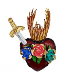 Sacred heart with dagger