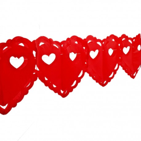 Red Heart paper bunting