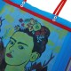 Blue Frida Kahlo market bag