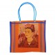 Orange Frida Kahlo market bag
