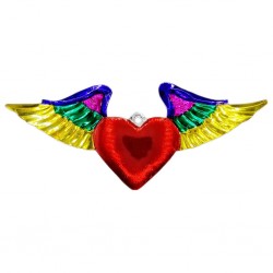 Sacred heart with large wings