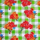 Green Claveles oilcloth